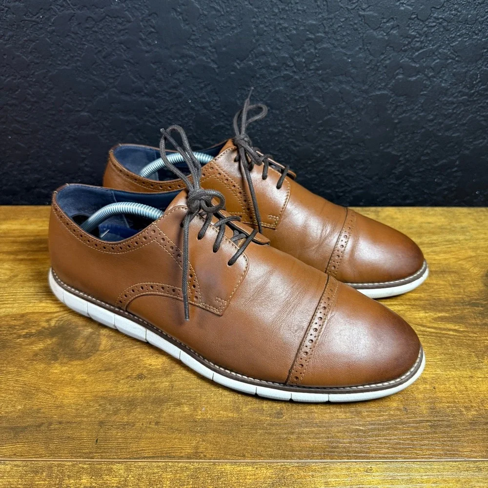 Johnston & Murphy Prentiss 59-2990 Tan Leather Dress Sneaker Mens 10.5M
